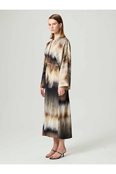 Nocturne Batik Desenli Maxi Elbise