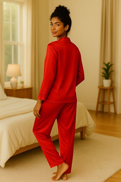 BRAXELL Luxury Boxed Satin Pajamas Set – Lace Sleeves, Long Sleeves, Korean Silk Texture, Dowry Gift Choose