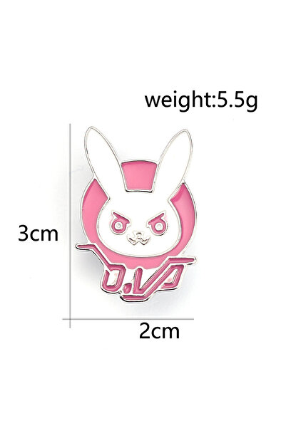 Choice Overwatch Overwatch Game Dva Rabbit Bunny Metal Pin Pink Trendy Jewelry Diva Bunny Hard Enamel Pin f