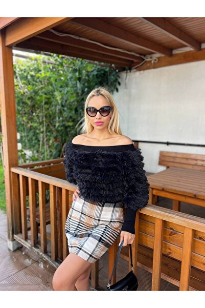 For Angels Furry Madonna Collar Sweater