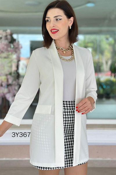 İnce Topuk Basen Covering Blazer Jacket 3Y367