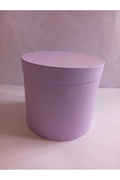 KERİBOX LİLA SİLİNDİR KUTU ÇAP 21 YÜKSEKLİK 20 CM