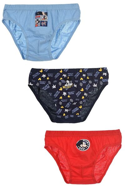 Mickey Mouse Set of 3 boys' briefs, 100% cotton, multicolor, Mickey Mouse, Disney