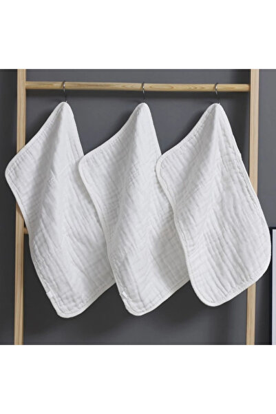 Choice C110-White، 3 قطع من مناديل تجشؤ كبيرة من الشاش، مناشف غسيل يدوية للأط...