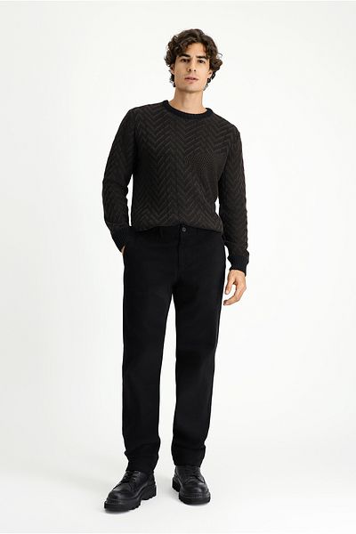 Kiğılı Regular Fit Lycra Straight Chino/Canvas Trousers
