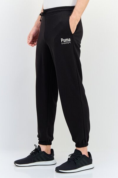 Puma Men Sportswear Fit Embroidered Logo Outdoor Sweatshirt, Black