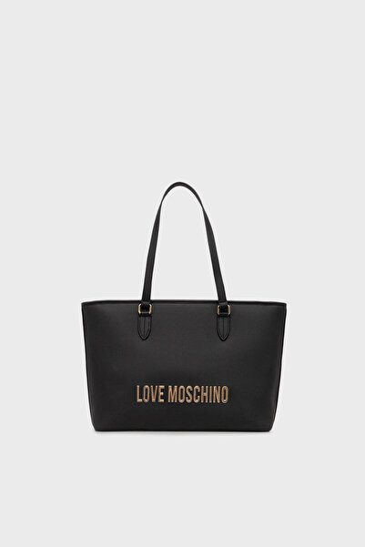 Love Moschino Fixed Double Grip Handle Large Bag with Logo Bag Jc4190Pp1Nkd0000