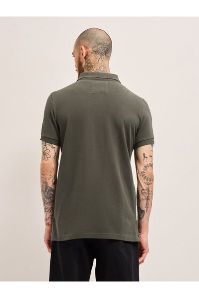 The Bear House Men's T-shirt with polo style, breathable cotton fabric, comfy fit, ideal for casual or smart look.