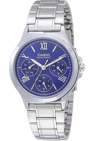 Casio Women's Watch - LTP-V300D-2A2UDF Blue Dial, Silver Band