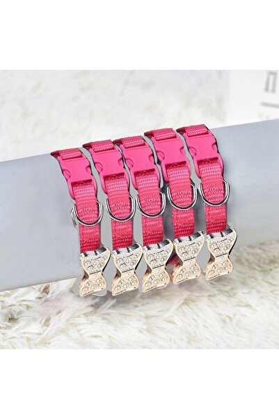 SSMEDIA Zgarda cu pandantiv bijuterie fundita pentru pisici/caini mici