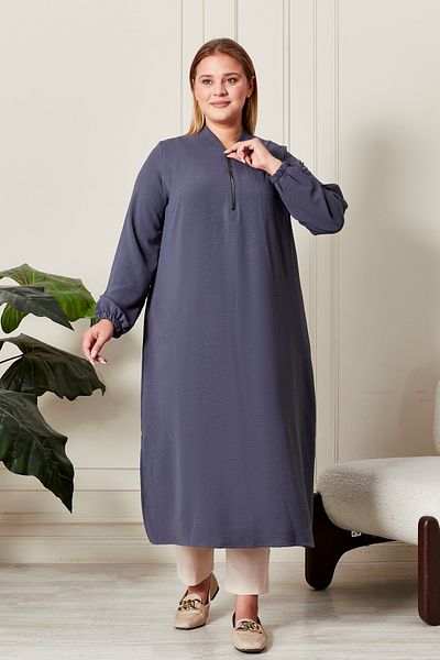 Ferace Women Plus Size Ayrobin Fabric Tunic