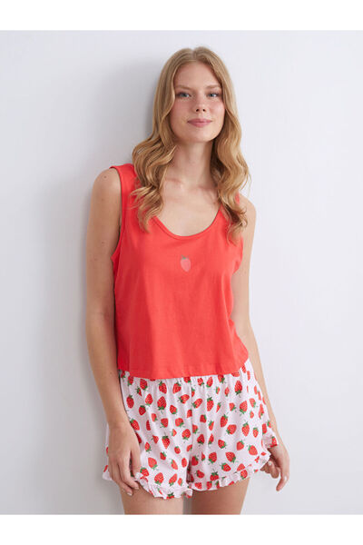 LC Waikiki Quality Parts from Celebi Store |   Strawberry Printed Women's Shorts Pajama Set