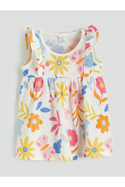 LC Waikiki إكرو طاقم الرقبة فستان طفلة الأزهار