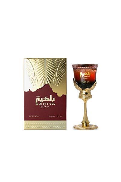 Arabiyat Prestige عطر باهيا غارنيت، 100 مل، للنساء، عطر زهري فاكهي في زجاجة زجاجية حمراء