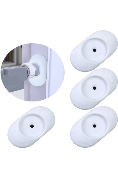 Choice واقي جدار بوابة الأطفال باللون الأبيض، 4 قطع، وسادات حماية جدار تمديد بوابة الدرج للتركيبات المضغوطة