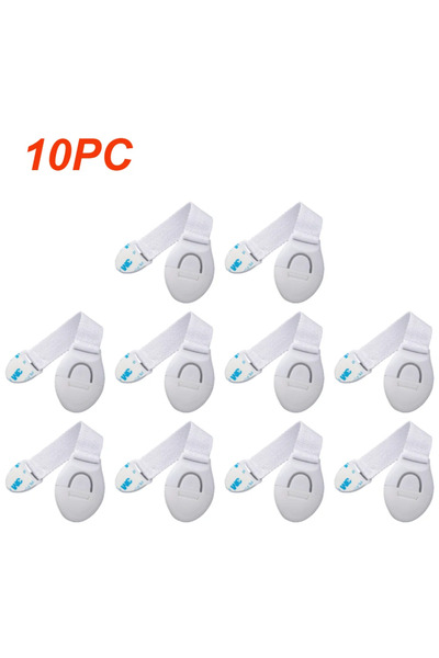 APWIKOGER 10 قطع 1/10 قطع أقفال حزام أمان للأطفال بدون حفر مزاليج خزانة لاصقة...