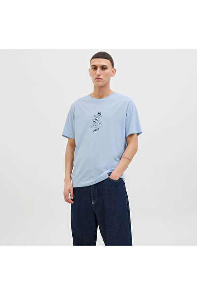 Jack & Jones Jack&Jones Relax muška plava okrugla kragna majica