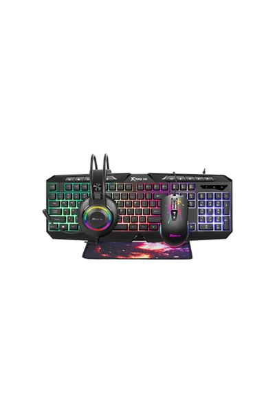 XTRIKE ME 4-in-1 Gaming Bundle XTRIKE ME CMX-410 | RGB Keyboard + DPI Mouse + Surround Headset + Mouse Pad - B