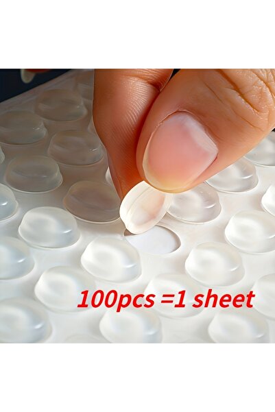 Choice 100 قطعة من جزيئات هلام السيليكون الأسطوانية نصف الكروية - ذاتية اللصق ومضادة للتصادم