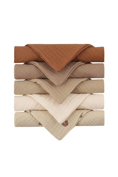 Choice CP60-4 5pcs/Set Square Cotton Baby Face Towel Handkerchief Soft Absorbent Gauze Baby Towel Kids Feed