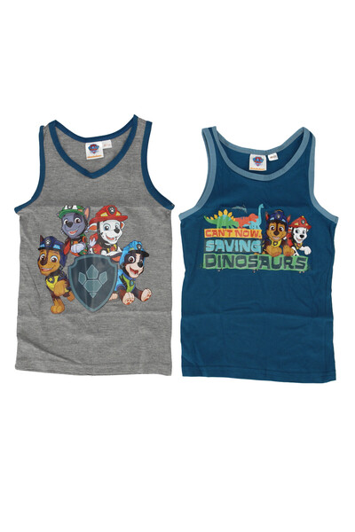 PAW PATROL Set of two boys' t-shirts, multicolor, 122-128 cm, Saving Dinosaurs, Paw Patrol