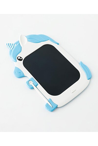 Fab N Funky Unicorn Themed LCD Writing Tablet, 3 Years+, 18.9 x 28.6cm - Blue & White