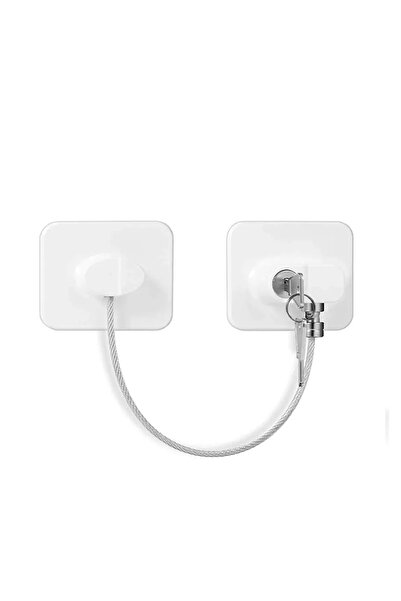 Choice قفل باب الثلاجة بمفتاح أبيض، قفل باب الثلاجة المقاوم للأطفال للفريزر والخزائن