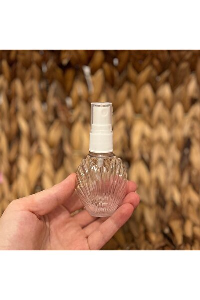 (40 ADET) Sprey Başlıklı Mika Plastik İstiridye 40ml Boş Kolonya Şişesi