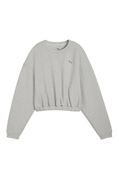 Puma Cloudspun Crew Women's Gray Crew Neck Sweatshirt