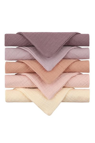 Choice CP60-1 5pcs/Set Square Cotton Baby Face Towel Handkerchief Soft Absorbent Gauze Baby Towel Kids Feed
