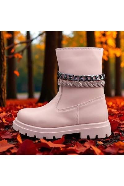 JOJO KIDS Girl's Waterproof Boots, Cold Weather Resistant Boots, Zipper, Fleece Lining, Non-Slip Sole