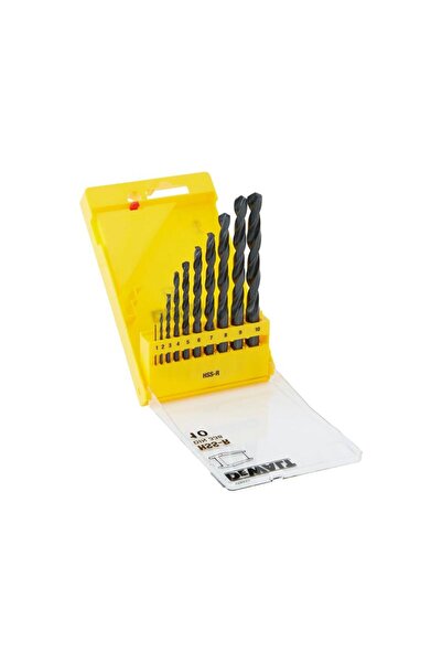 Dewalt - Set burghie HSS-R DIN 338 pentru metal 1-10 mm, 10 bucăți [DT5911-QZ]