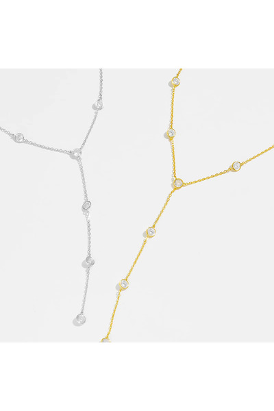 Belora Colier Diora Cross Y cu Pandantiv Cristal, din argint