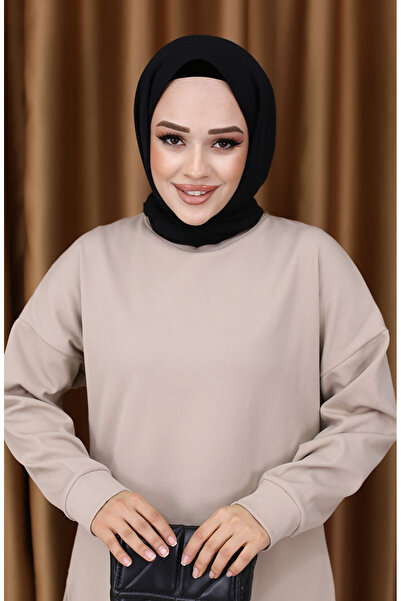sefamerve Fitilli Tunik Pantolon İkili Takım 5570-06 Bej