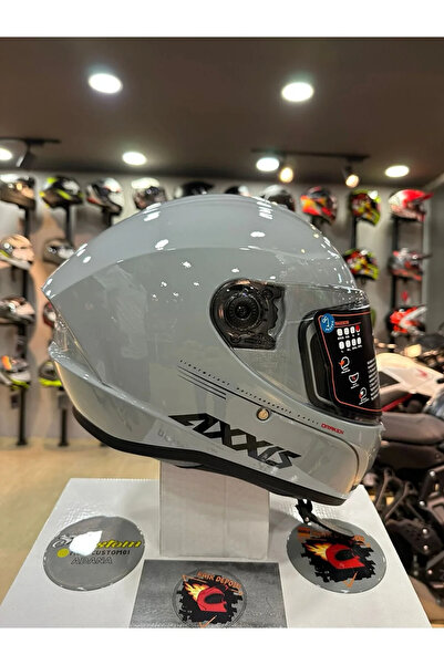 AXXIS DRAKEN S V.2 GLOSS GRAY PARLAK NARDO GRİ KAPALI KASK