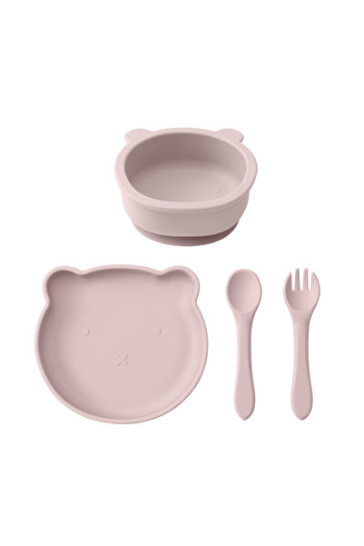 Choice مجموعة أدوات مائدة للأطفال مكونة من 4 قطع بلون أرجواني داكن، أدوات مائ...