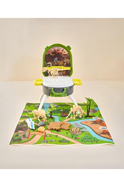 Fab N Funky 4-in-1 Handheld Rod Alloy Backpack Set, 4 Years+ , 21.5 x 11.5 x 25 cm, Green - 43 Pieces