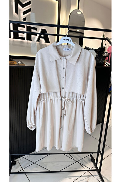 MEFA GİYİM Taşlı Fermuarlı Ceket