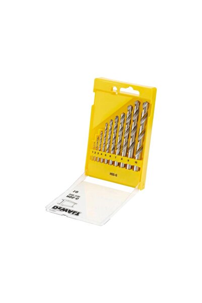 Dewalt Set de burghie HSS-G pentru metal, cilindrice, 1-10mm, 10 piese