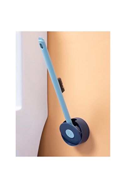wei inox Perie de toaletă, silicon/plastic, albastră, 39x9x4,5 cm