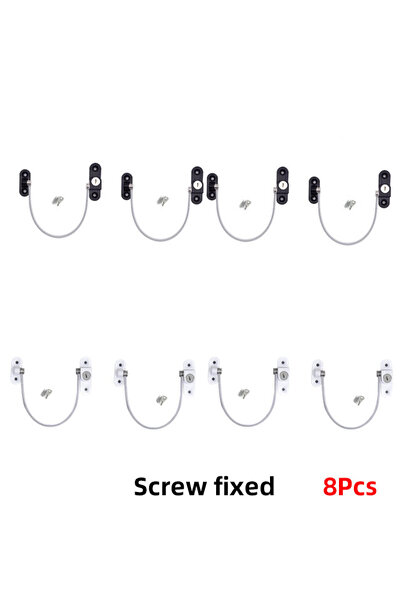 Choice 4 White 4 Black Baby Child Safety Lock Window Refrigerator Opening Security Cable Door Lock For Kids