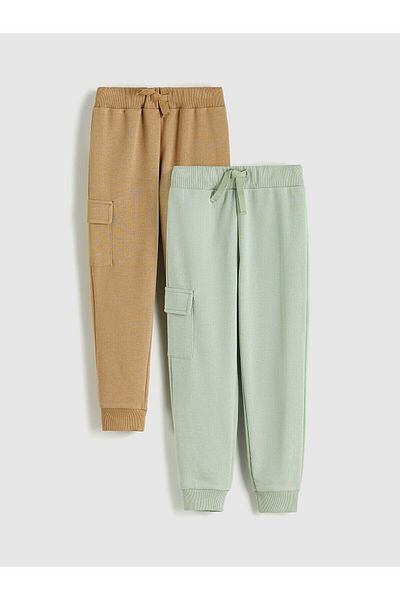 LC Waikiki New Season Basic Boy's Tracksuit Bottom with Elastic Waist 2-Piece