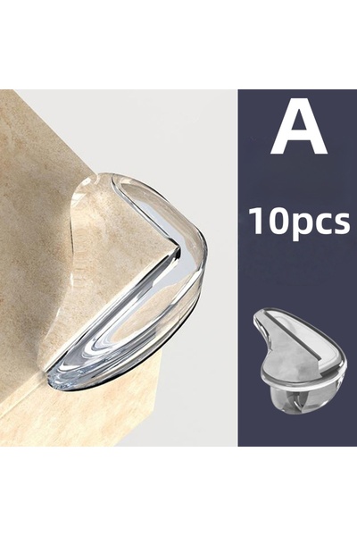 Choice A 10pcs Silicone Anti-collision Corner Transparent Rubber for Refrigerator Door Table Corner Wardro.