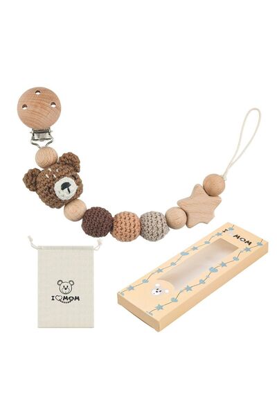 choice2 حامل مصاصة للأطفال الرضع 09 سلاسل مصاصة على شكل حيوان مع حقيبة تخزين ...