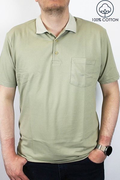 TANİŞ GİYİM Men's Polo Neck Pocket Classic Fit Mercerized 3 Pack Plus Size T-Shirt