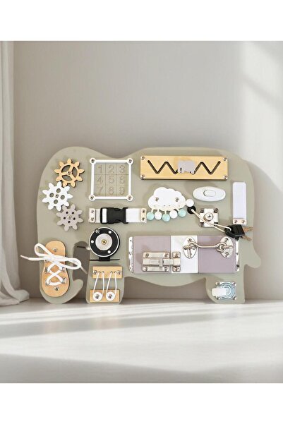 Fab N Funky جدار خشبي للتزاوج، تصميم فيل، 12 شهرًا فأكثر، 42 × 30 × 1.5 سم - ...