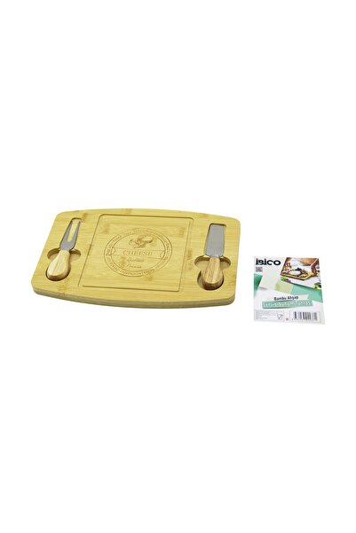 Go İthalat Rectangular - Bumped Edge 2-Edge=Right-Left Wooden Bamboo Cheese P...