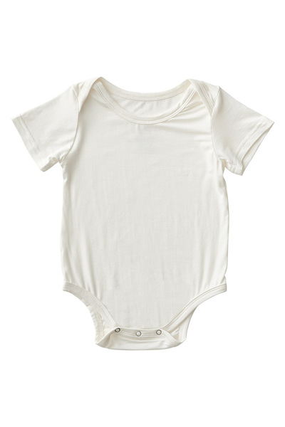 Anvi Baby Organic Bamboo Spandex Bodysuit - White_6-12M