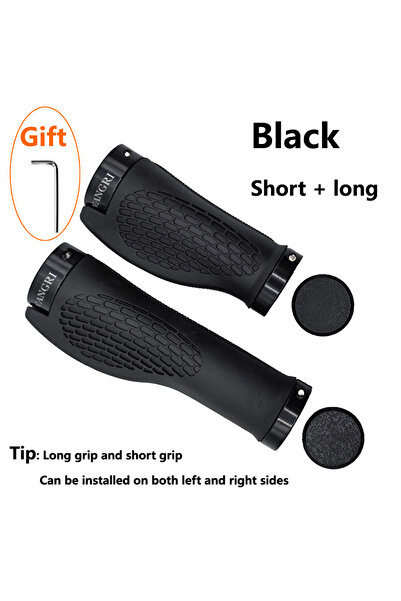 Choice مقابض مقود دراجة SHIZIWANGRI طويلة وقصيرة باللون الأسود S لمقبض ناقل ا...