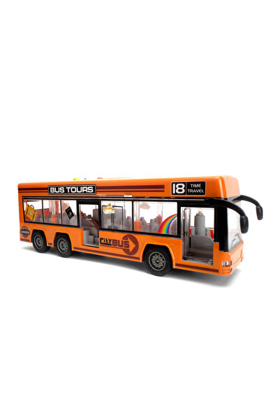 Fab N Funky Acousto Optic Friction-Powered Bus with Lights & Sounds, Durable Toy for Ages 3